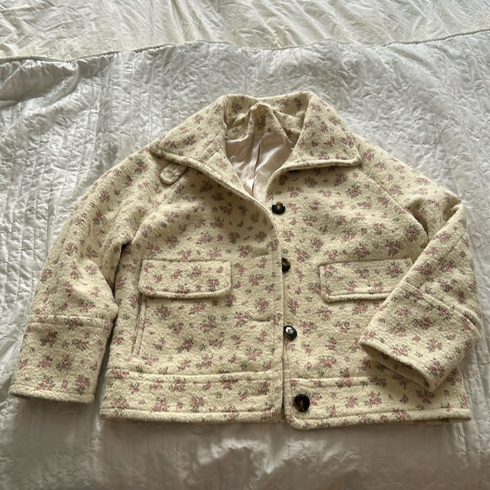 Sezane floral coat